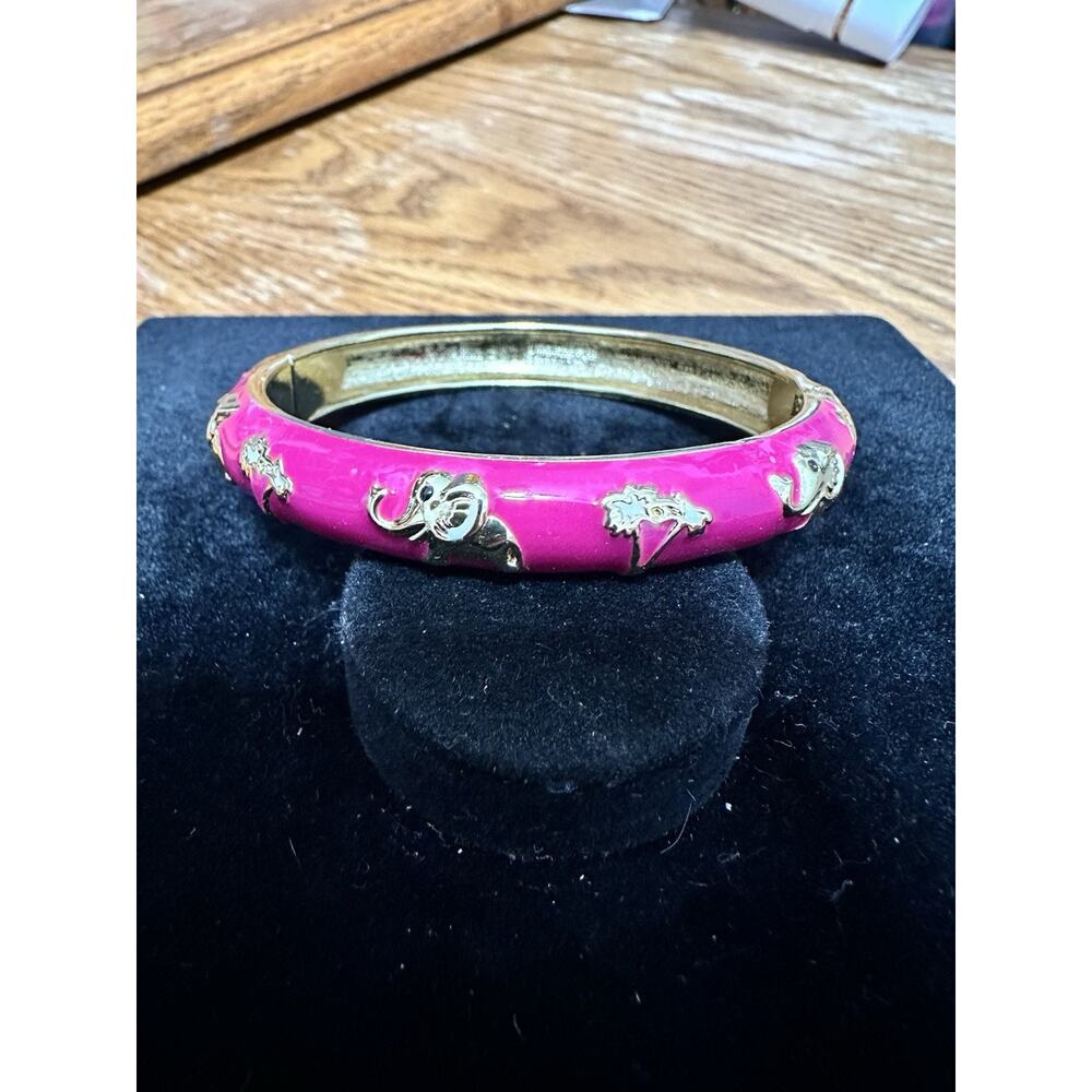 Sequin Nordstrom Multicolor Gold Tone Statement Enamel Bangle Bracelet # 60